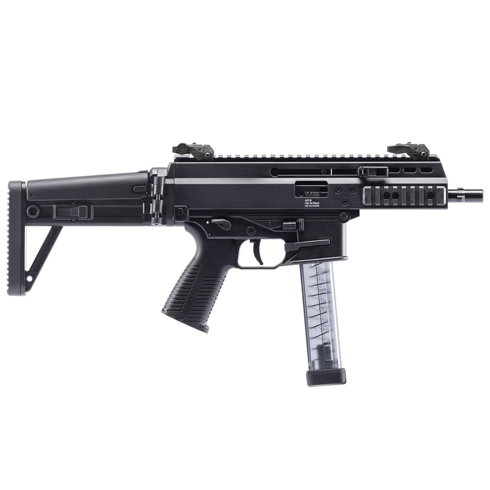 B&T APC9 PRO 9mm Black Short Barrel Rifle w/MBT Stock (NFA) BT-36039-SBR-MBT