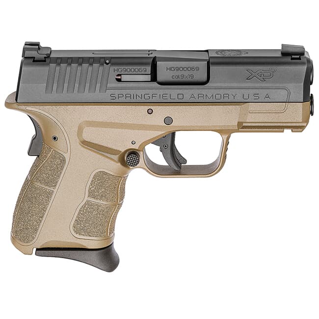 Springfield Armory XDS 9mm MOD.2 3.3" Desert FDE / Black Tritium Night Sight Pistol (w/ 2 Magazines) XDSG9339FDET