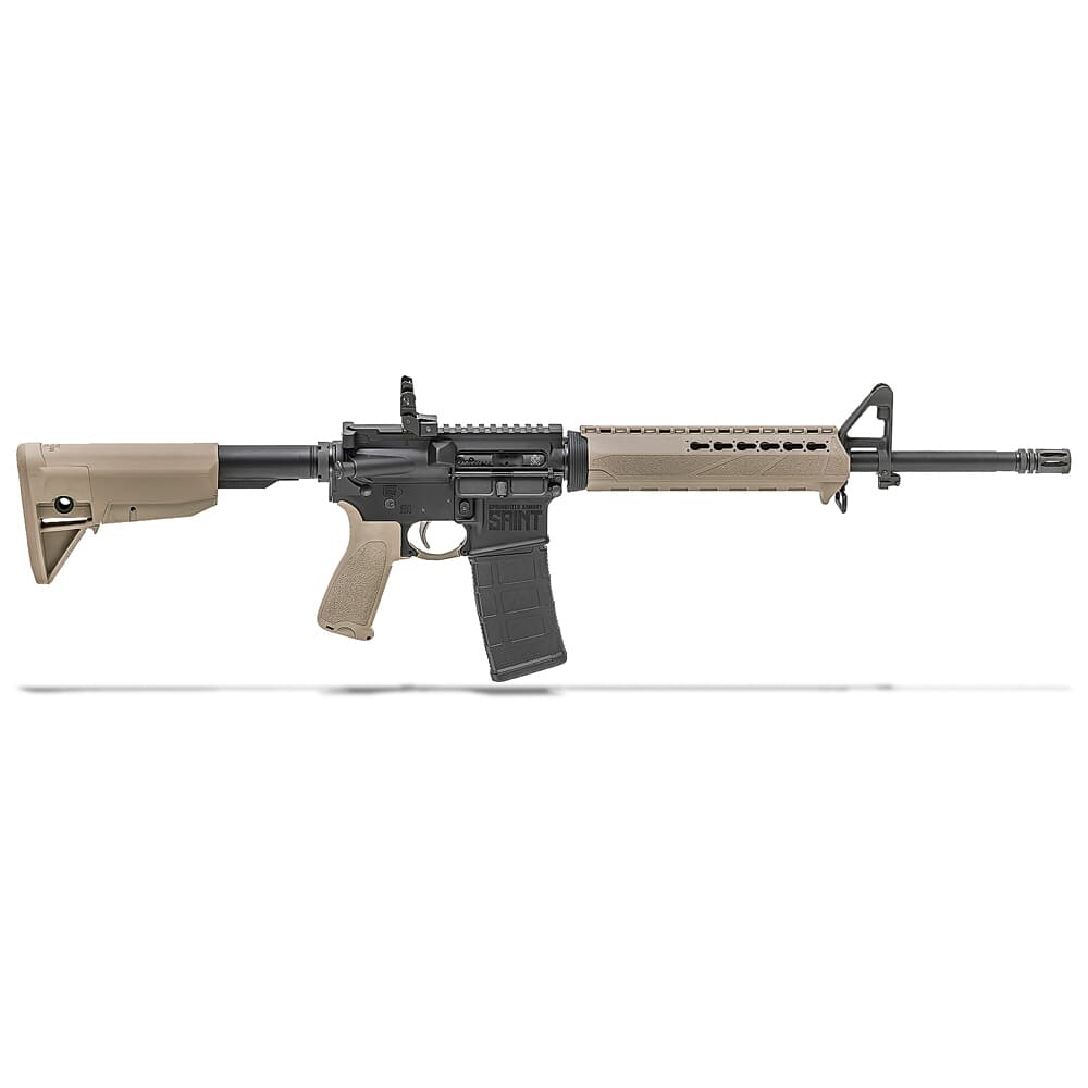 Springfield Armory 5.56 FDE Saint w/ Chrome Moly 16" Barrel Mid Length Gas System ST916556FDE