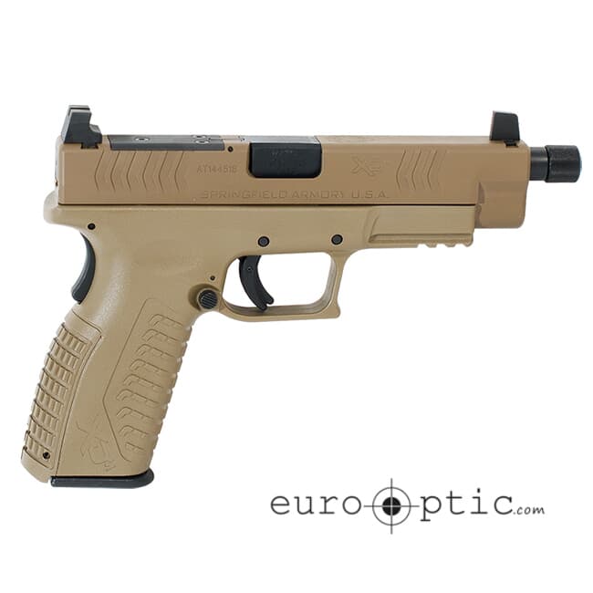 Springfield Armory XD(M) 9MM 4.5" All Desert FDE Threaded OSP 10-Rd Pistol w/ 3 Sight Bases & Non-Threaded BBL (w/ 2 Magazines) XDMT9459FOSP