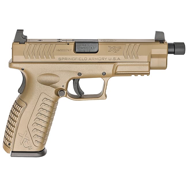 Springfield Armory XD(M) 9MM 4.5" All Desert FDE Threaded OSP Pistol w/ 3 Sight Bases & Non-Threaded BBL (w/ 2 Magazines) XDMT9459FHCOSP