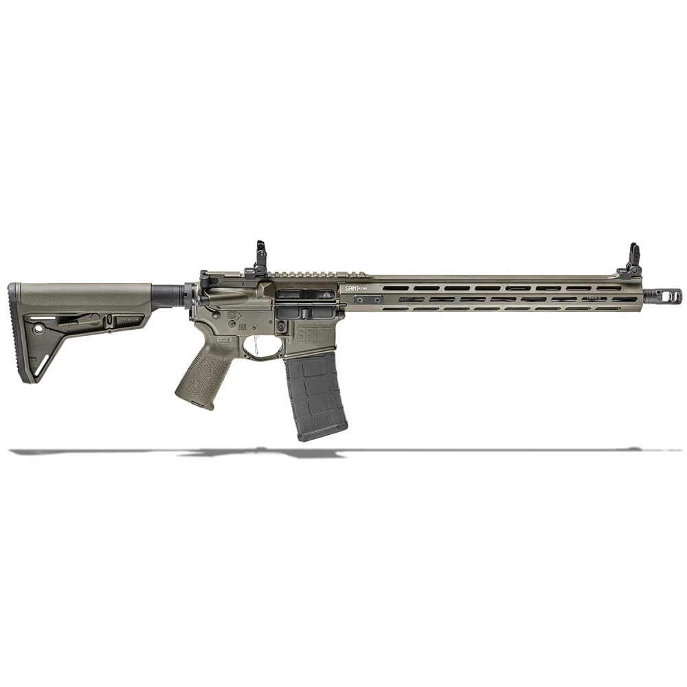 Springfield Armory 5.56 OD Green SAINT VICTOR w/ Chrome Moly 16" Barrel w/ FF 15" Handguard, Mid Length Gas System Rifle STV916556G