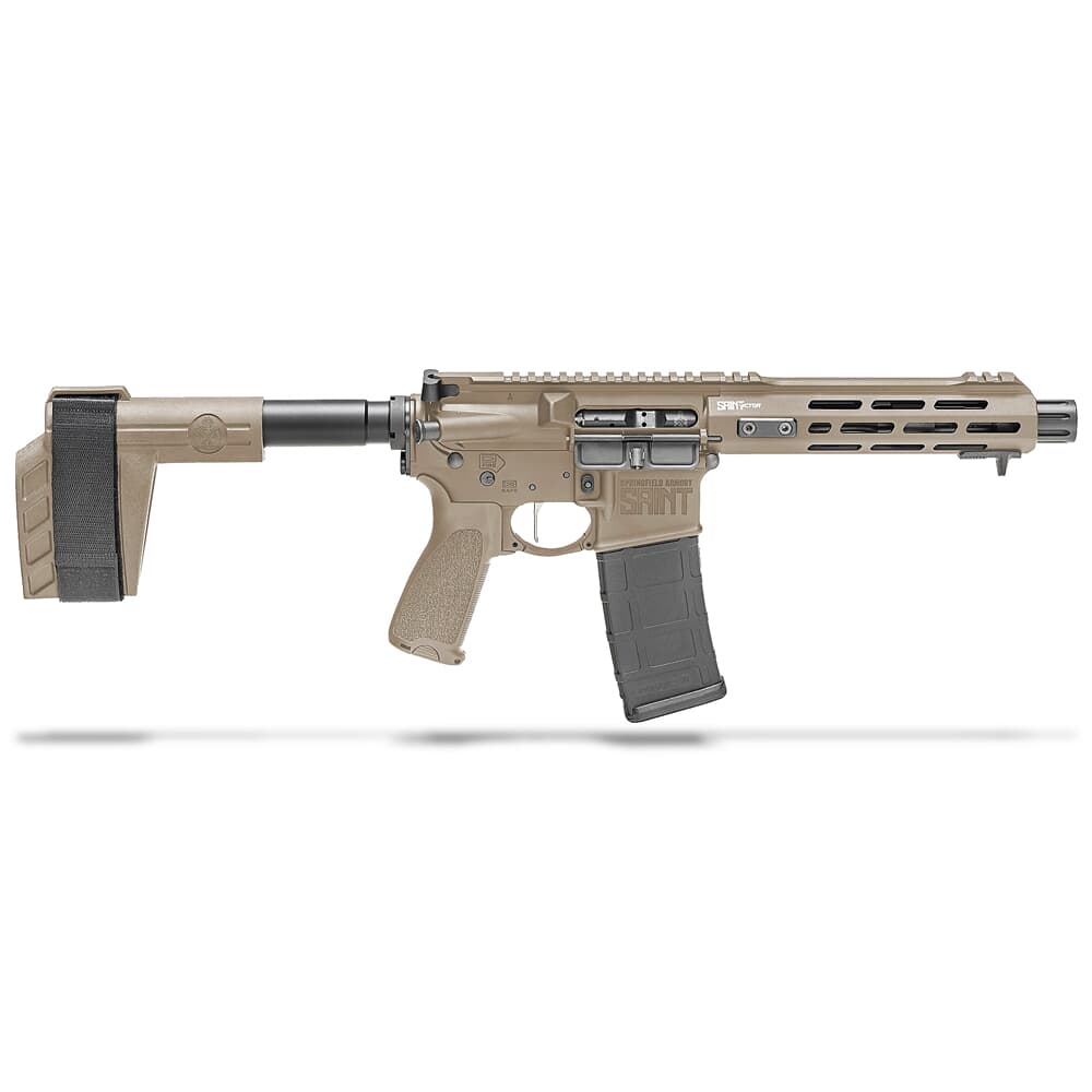 Springfield Armory 5.56 Flat Dark Earth Saint Victor 7.5" Pistol w/ Stainless Steel Barrel STV975556F