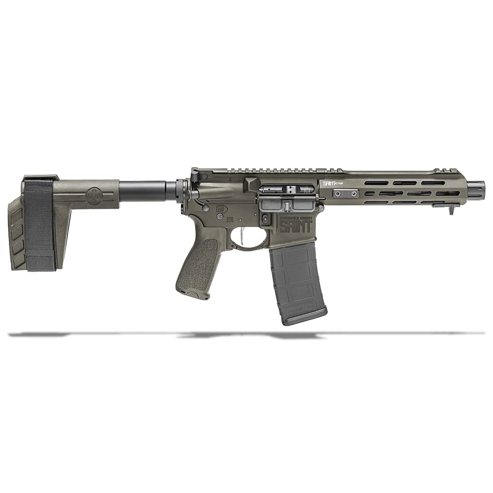 Springfield Armory 5.56 OD Green Saint Victor 7.5" Pistol w/ Stainless Steel Barrel, STV975556G