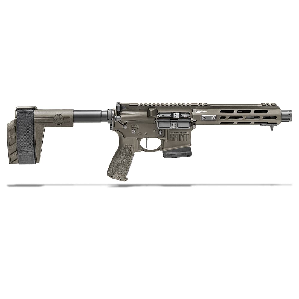 Springfield Armory 5.56 OD Green Saint Victor 7.5" Pistol w/ Stainless Steel Barrel, 10Rd STV975556GLC