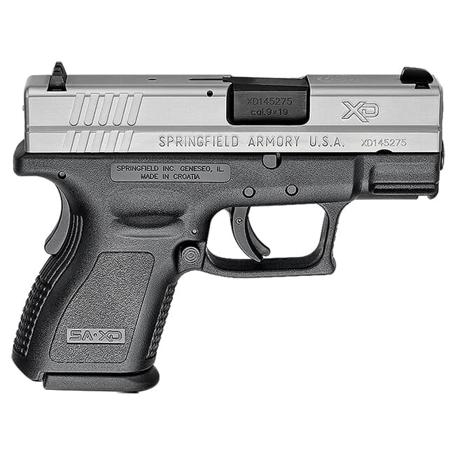 Springfield Armory XD 9MM SUB-COMPACT 3" Stainless, 10-ROUND (W/2 MAGAZINES) XD9821