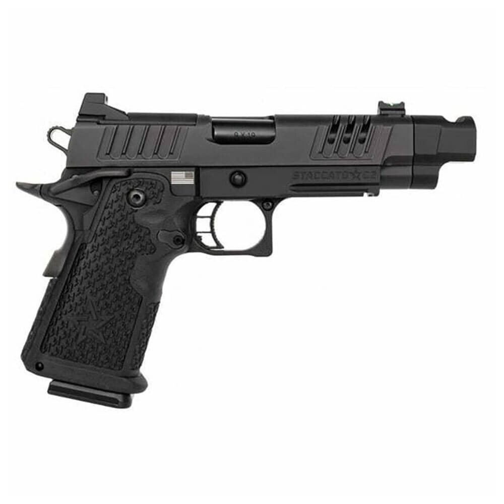 Staccato Limited Editions V2 9mm DLC/DLC TB Limited Edition C2 Optic Ready Threaded Barrel Compensated 12-1101-000402-01