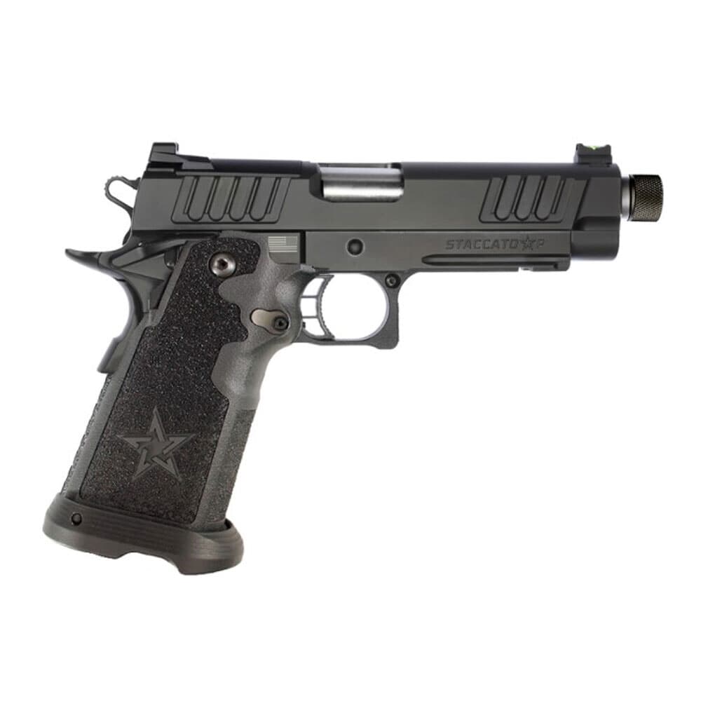 Staccato P Duty V2 9mm DLC/SS TB  P Optic Ready Stainless Thread Barrel 12-1200-000203