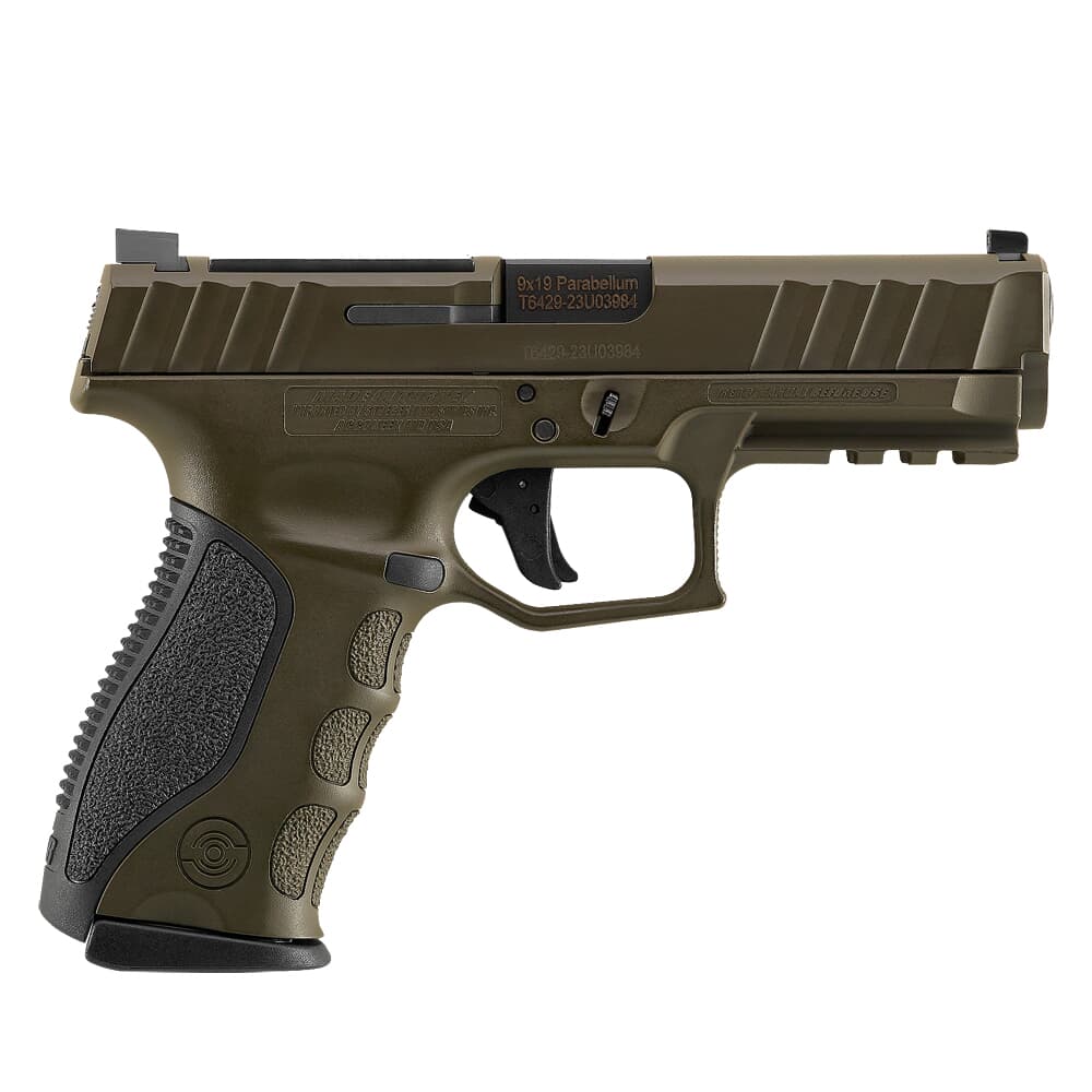 Stoeger STR-9 Mid-Size 9mm OD Green 10+1 Striker-Fired Optic Ready Pistol w/(2) 10rd Mags &amp; Night Sights 317A21