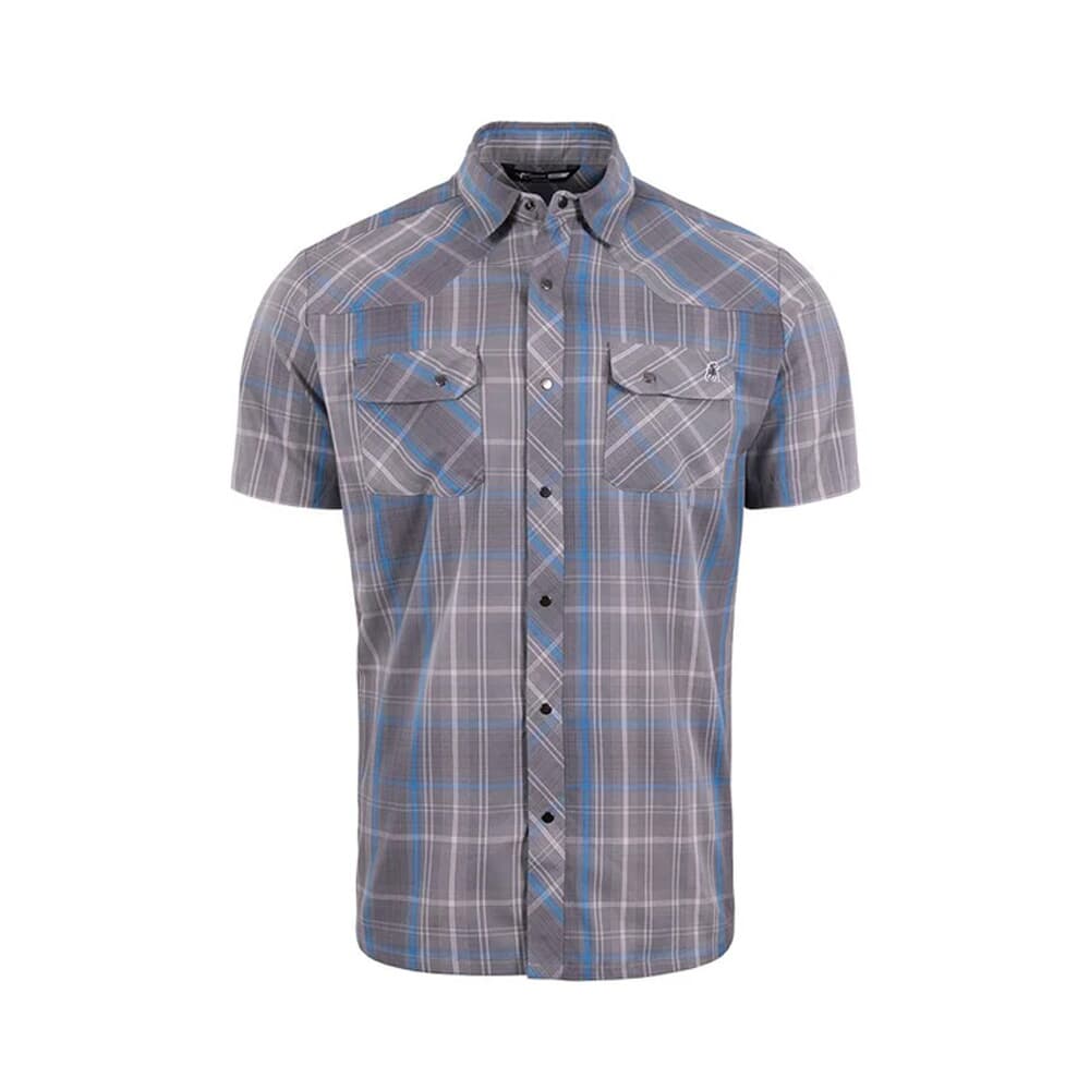 Stone Glacier Breaks Snap Shirt SS Sky Plaid 90001-SK