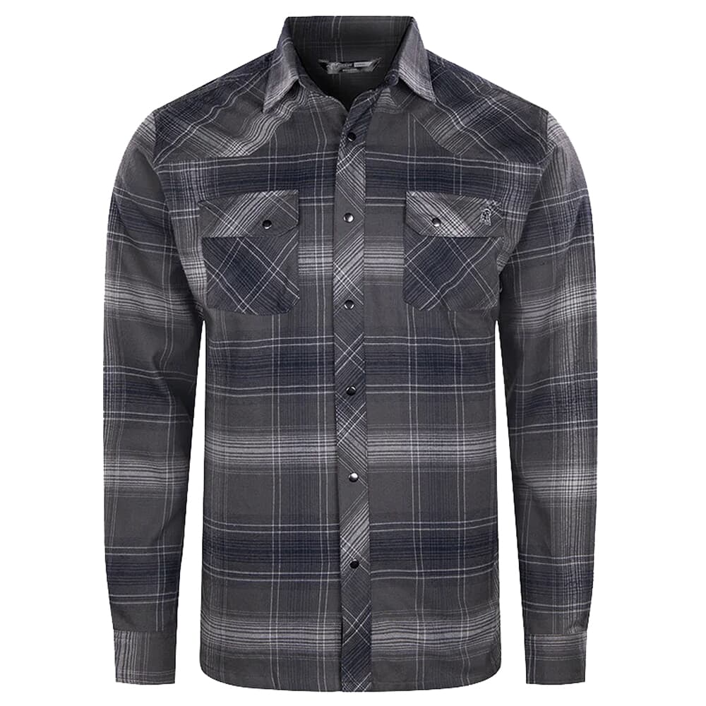 Stone Glacier Timber Butte Long Sleeve Snap Shirt Carbon Plaid Large 90002-CA-L