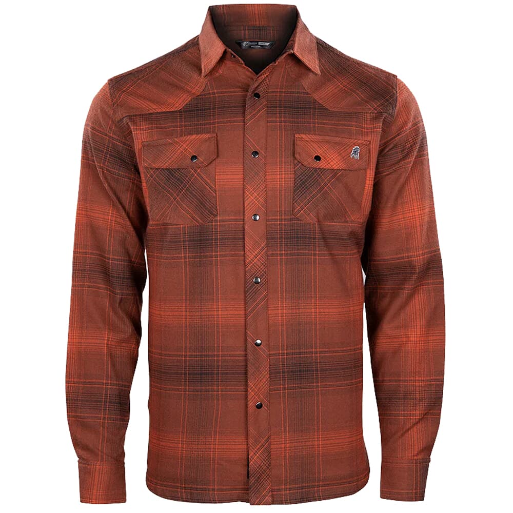 Stone Glacier Timber Butte Long Sleeve Snap Shirt Redstone Plaid XXX Large 90002-RS-XXXL