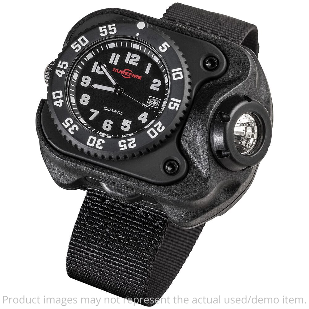 SureFire USED 2211 Signature Rechargeable Variable-Output LED WristLight & Watch 2211-B-BK-SF - Damaged Packaging UA4045