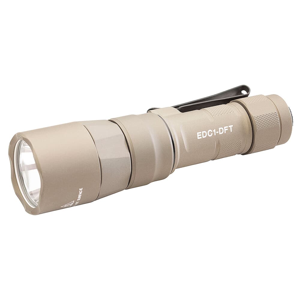 SureFire Everyday Carry 1 Dual-Fuel Turbo 500 LU Tan LED Flashlight EDC1-DFT-TN