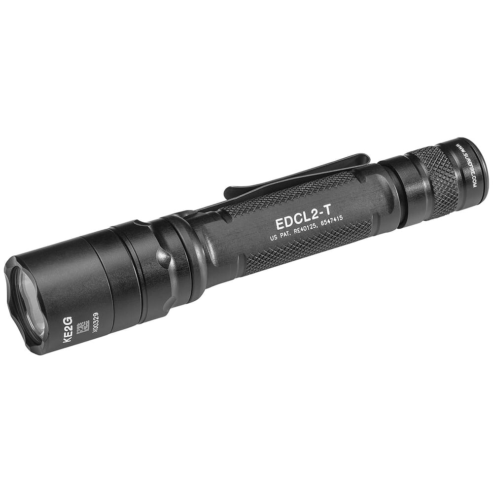 SureFire EDCL2-T 5/1200 LU Everyday Carry Tactical LED Black Flashlight EDCL2-T