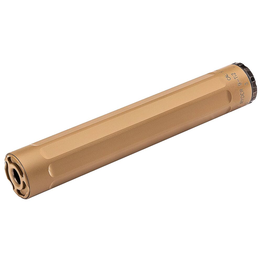 SureFire SF Ryder 9-Ti2 9mm Dark Earth Suppressor 1/2x28 Threaded SF-RYDER-9-Ti2-1/2-28-DE