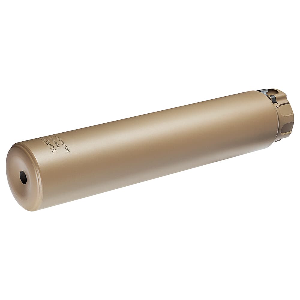 SureFire SOCOM338 Ti .338 Cal Dark Earth Suppressor w/ Fast-Attach Mount SOCOM338-Ti-DE