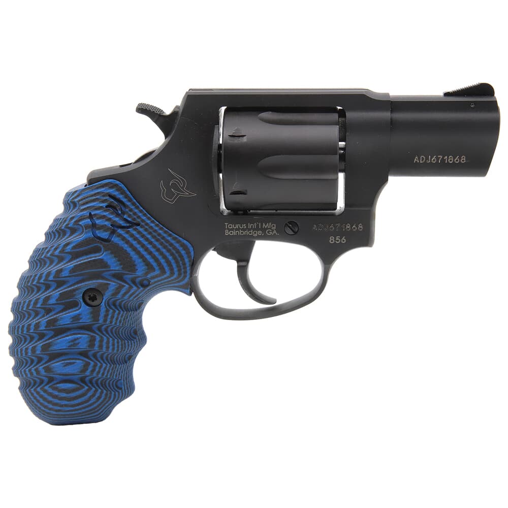 Taurus 856 .38 Special 2&quot; 6rd Bk/Bk VZ Bk Blue Cyclone Grip Revolver 2-856021MVZ16