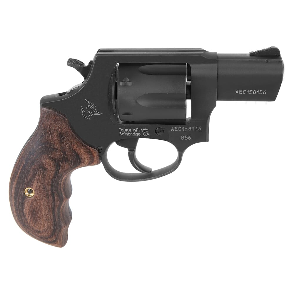 Taurus 856 .38 Special 2" 6rd Bk/Bk Walnut Smooth Revolver 2-856021SW