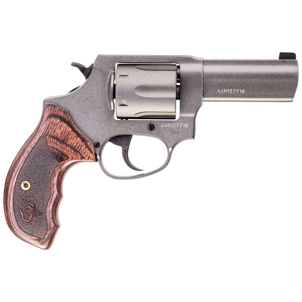 Taurus 856 .38 Special 3" 6rd Tungsten N.S. Wood Grip CA Compliant Revolver 2-8563CNS