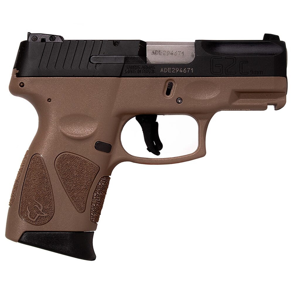 Taurus G2C 9mm BR/Bk 3.26" BL Pistol w/(2)12rd Mags 1-G2C931-12B