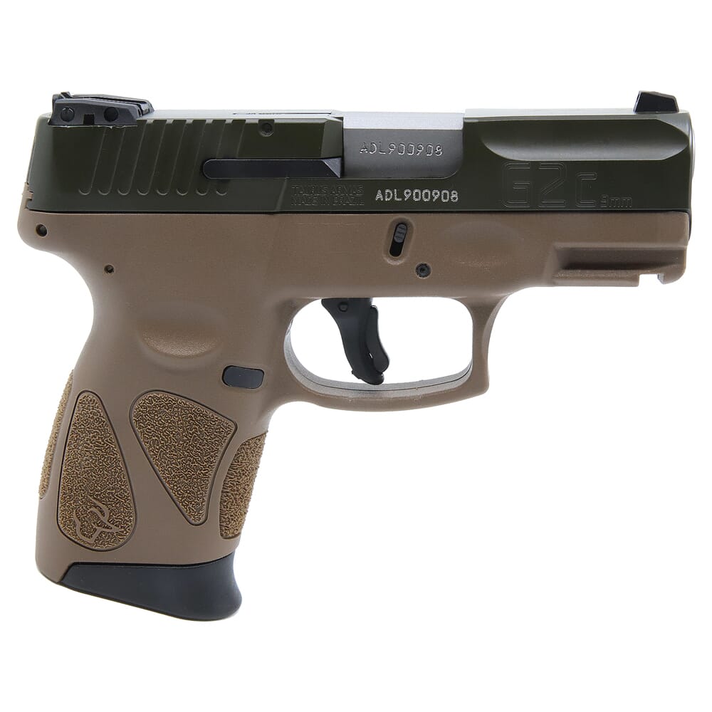 Taurus G2C 9mm BR Cerakote/MS Green 3.26" Pistol w/(2)12rd Mags 1-G2C93B-12B