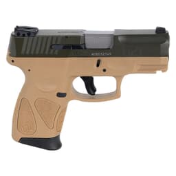 Taurus G2C 9mm Tan Cerakote/MS Green 3.26" Pistol w/(2)12rd Mags 1-G2C93B-12T