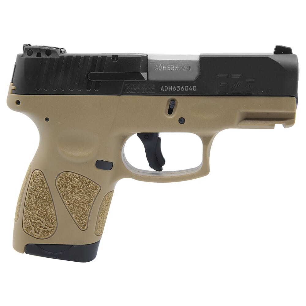 Taurus G2S 9mm Tan/Bk 3.26" BL Pistol w/(2)7rd Mags 1-G2S931T