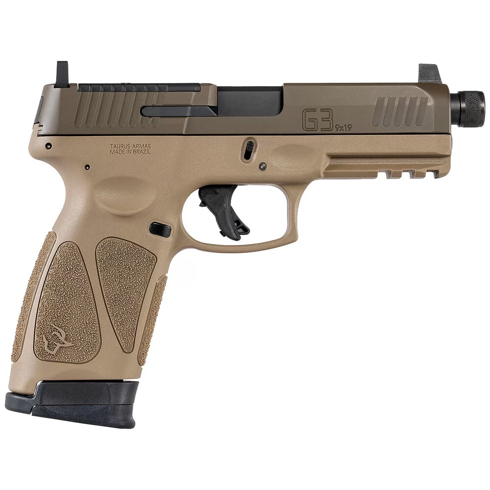 Taurus G3 9mm 4.5&quot; Tan/ P. Brn TORO Tactical Pistol w/(2)17rd Mags 1-G3P941-TAC