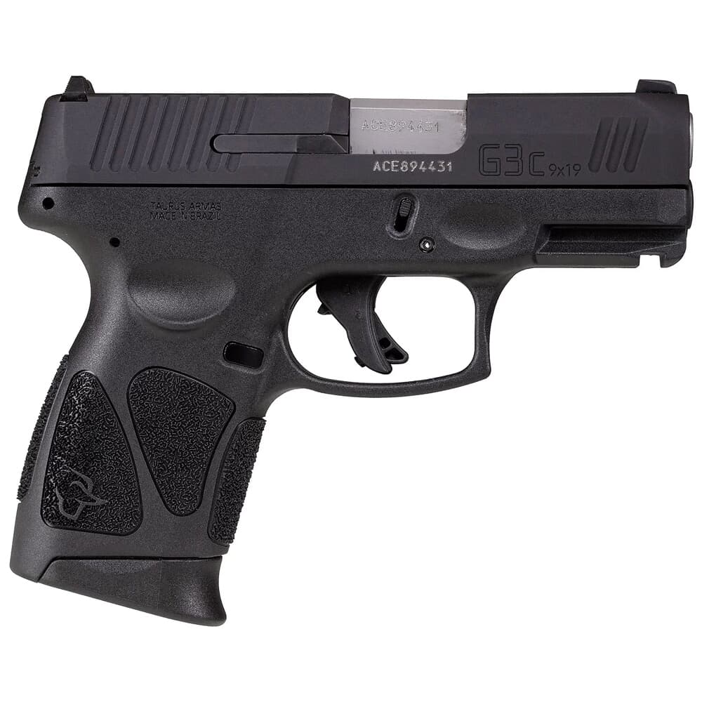 Taurus G3C SR 9mm Bk/Bk 3.26&quot; Non-Manual Safety Pistol w/(3)12rd Mags 1-G3CSR9031
