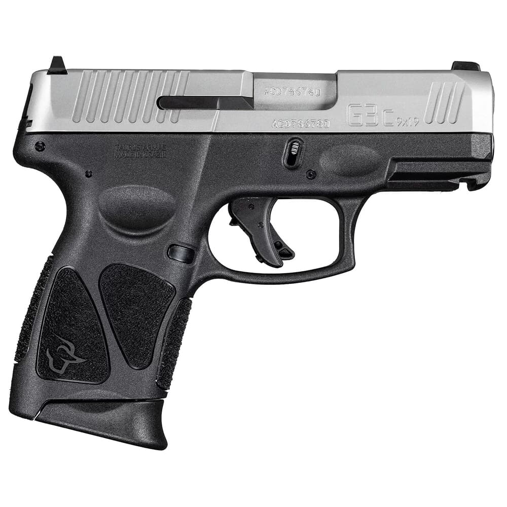 Taurus G3C 9mm 3.26&quot; Bbl Black/Stainless Pistol w/(2) 12rd Mags 1-G3C939-2x12