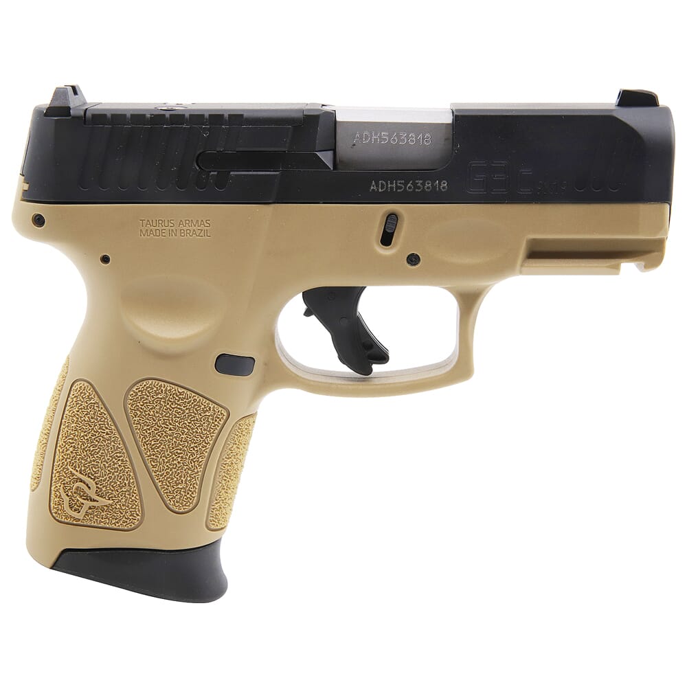 Taurus G3C 9mm Tan/Bk 3.26" TORO Pistol w/(3)12rd Mags 1-G3CP931T