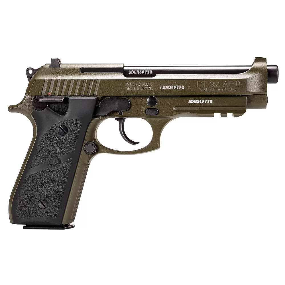 Taurus PT92 9mm OD Green Hogue 5&quot; Pistol w/(2) 17rd Mags 1-92015T-H