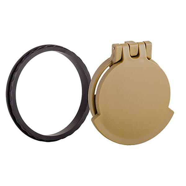 Tenebraex Objective Flip Cover w/ Adapter Ring RAL8000/Black for Leupold Mark 6 3-18x44 44LM65-FCR
