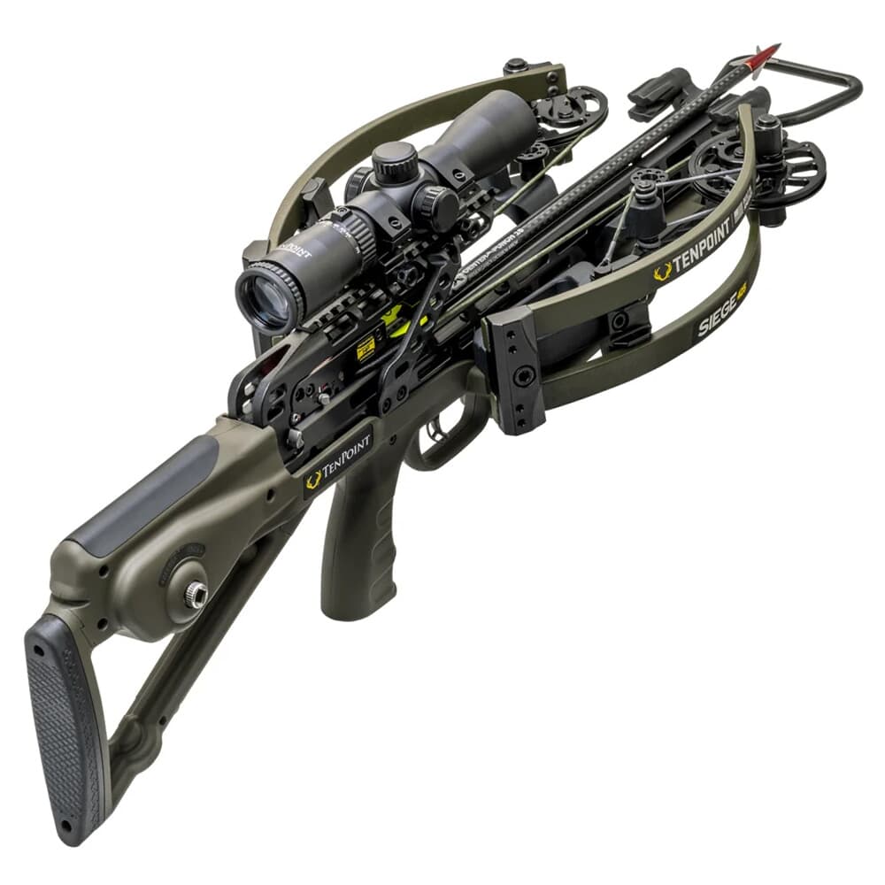TenPoint Siege 425 Moss Green Crossbow w/ACUslide &amp; RangeMaster 100 Scope CB24012-1549