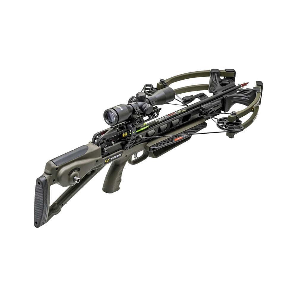 TenPoint Venom X Moss Green Crossbow w/ACUslide &amp; Pro-View 400 Scope CB24007-1559