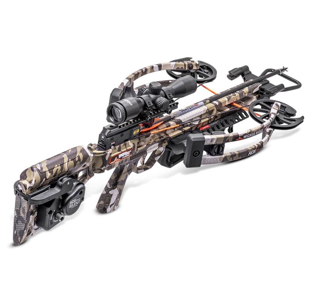 Wicked Ridge RDX 410 Peak XT Crossbow w/ACUdraw Silent &amp; Pro-View 400 Scope WR24060-4556