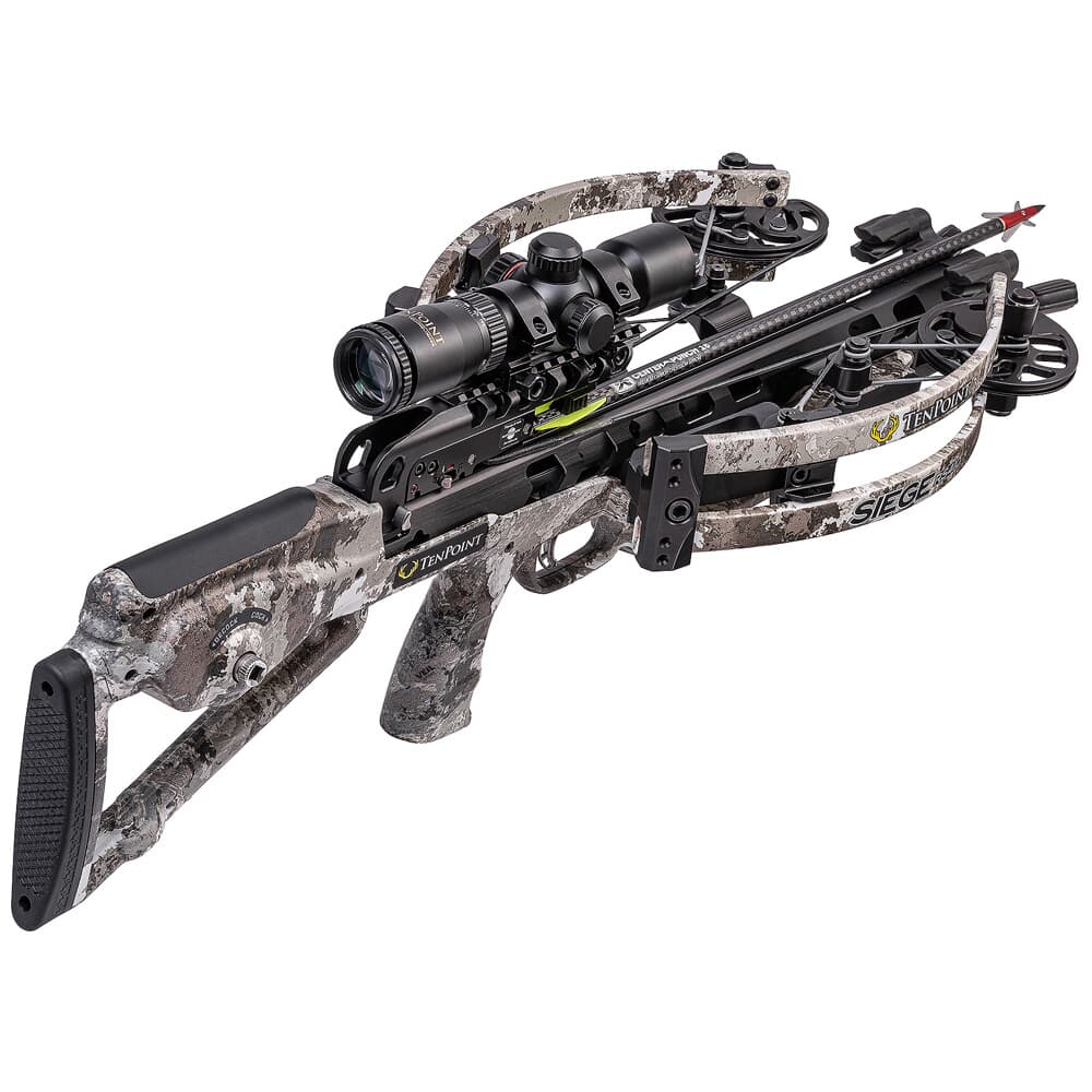TenPoint USED Siege RS410 Veil Alp Crossbow w/ACUslide &amp; RangeMaster Pro Scope CB21012-6819 - Missing (1) Arrow, (3) Tips &amp; Manual; Scope Scratched &amp; Missing Windage Turret UA2516