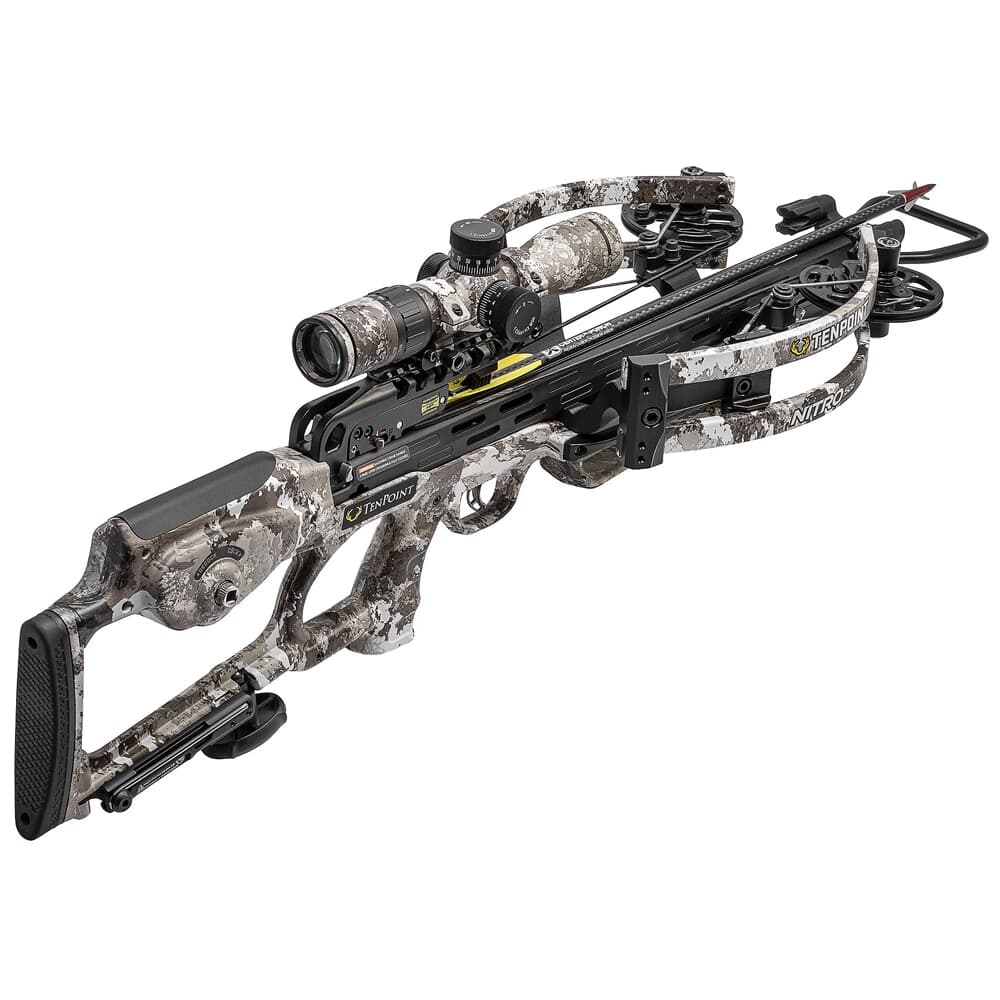 TenPoint Nitro 505 Crossbow w/ACUslide &amp; EVO-X Elite Camo Scope, Veil Alpine CB22005-6189