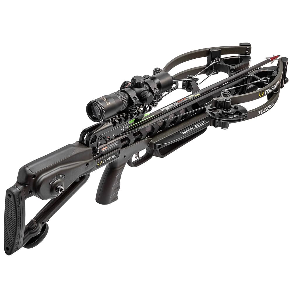 TenPoint Turbo S1 Crossbow wACUslide &amp; RangeMaster Pro Scope, Moss Green CB22020-1519