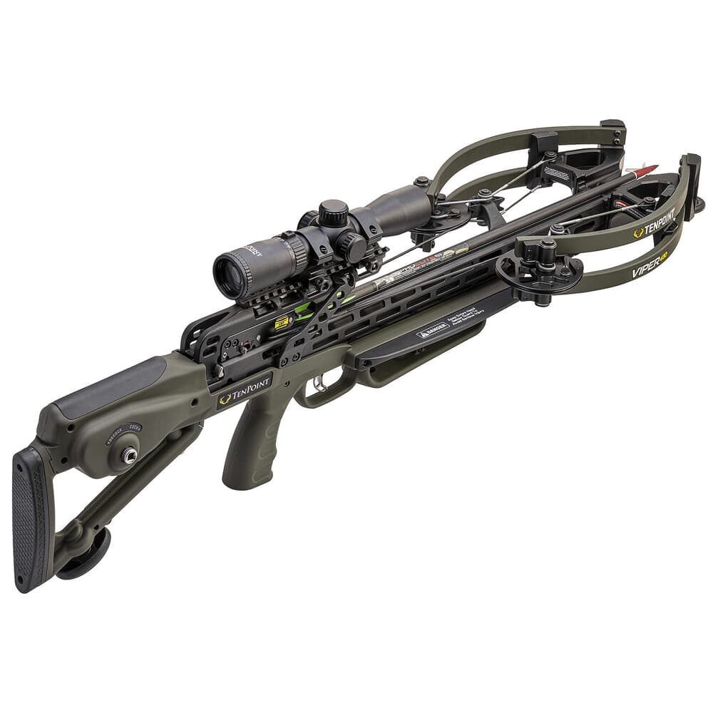 TenPoint Viper 430 Moss Green Crossbow w/ACUslide & Rangemaster 100 Scope CB23015-1549