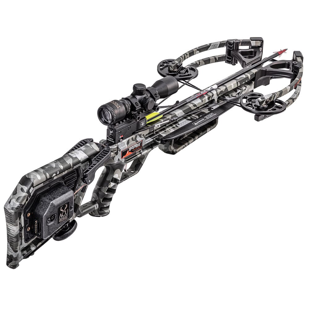 Wicked Ridge USED M-370 Peak Camo Crossbow w/ACUdraw and Multi-Line Scope WR20003-9532 Excellent Condition UA2591