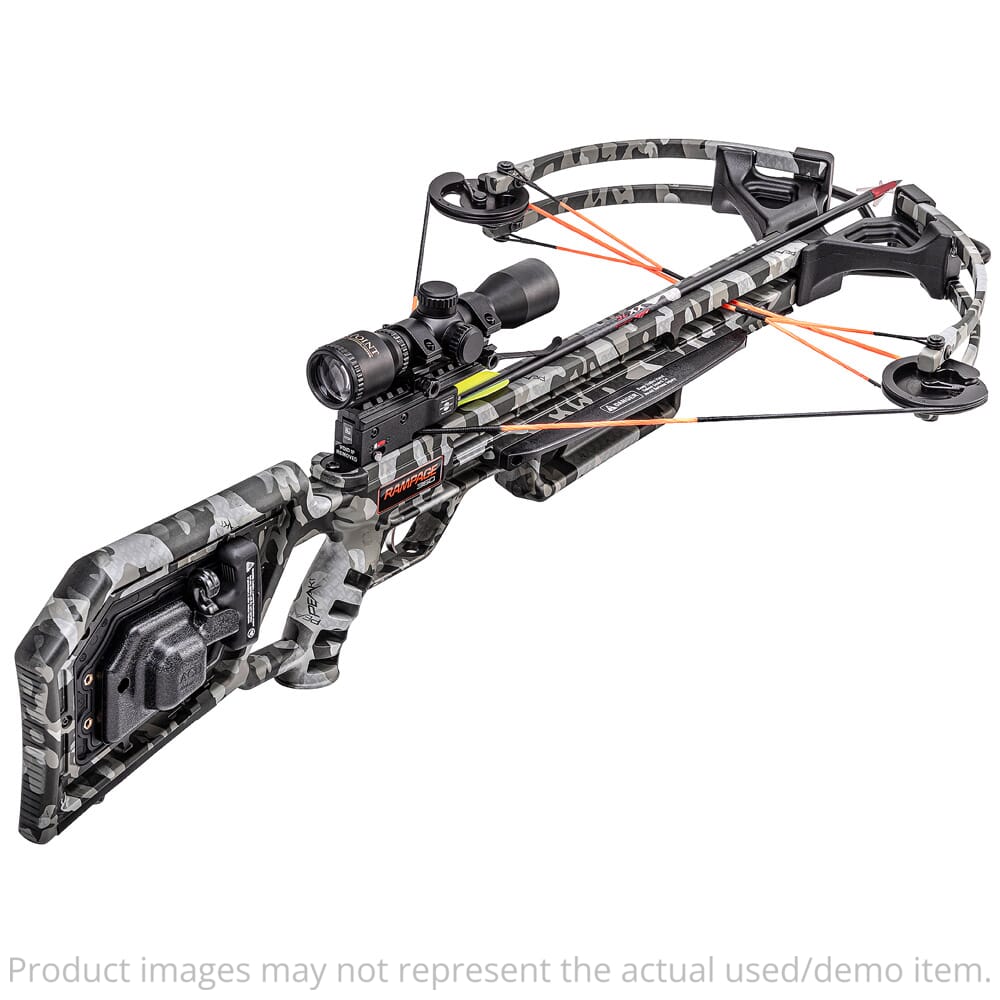 Wicked Ridge USED Rampage 360 Peak Camo Crossbow w/ACUdraw & 50 Multi-Line Scope WR20015-9431 - Excellent Condition UA2795