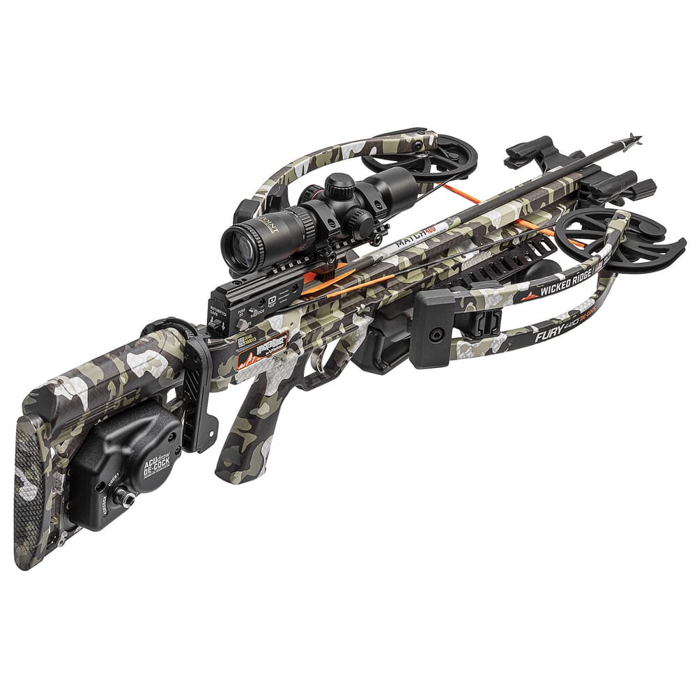 Wicked Ridge Fury 410 De-Cock Crossbow w/ACUdraw De-Cock &amp; RangeMaster Pro Scope, Peak XT WR22060-4518