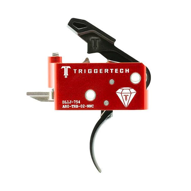 TriggerTech AR15 Diamond Curved Blk/Red Two Stage Trigger AR0-TRB-14-NNC