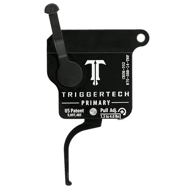 TriggerTech Rem 700 Clone Primary Flat Clean Blk/Blk Single Stage Trigger R70-SBB-14-TNF