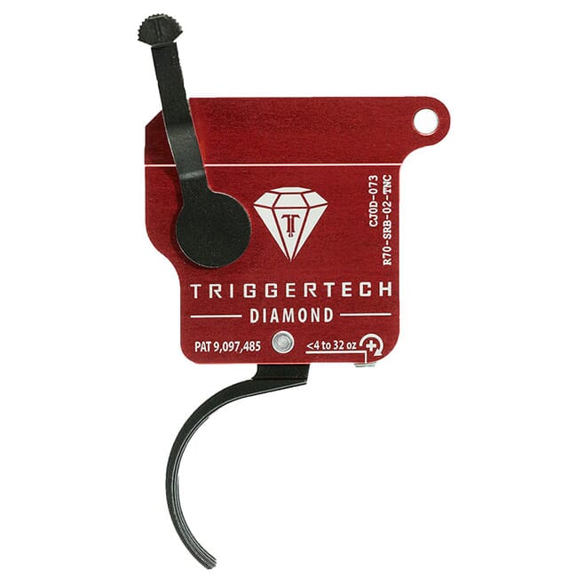 TriggerTech Rem 700 Clone Diamond Curved Clean Blk/Red Single Stage Trigger R70-SRB-02-TNC