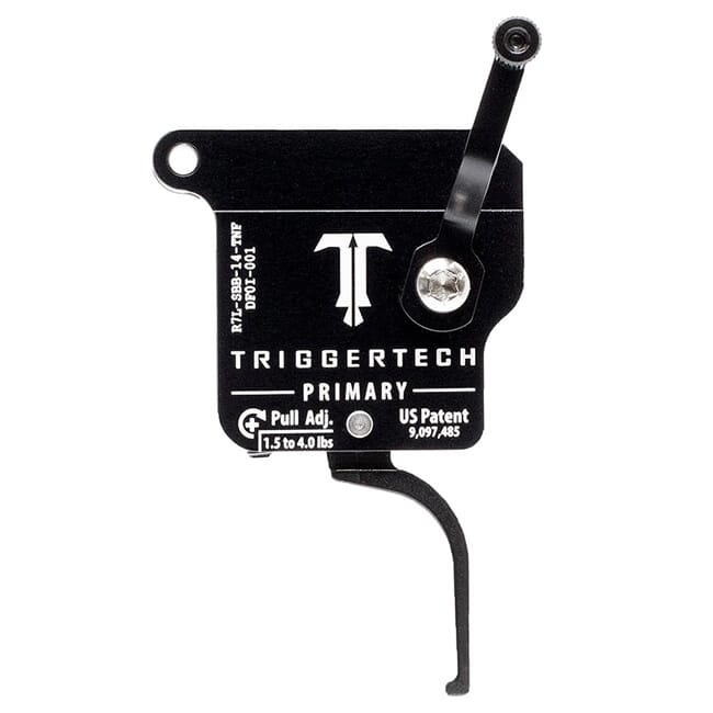 TriggerTech Rem 700 Clone LH Primary Flat Clean Blk/Blk Single Stage Trigger R7L-SBB-14-TNF