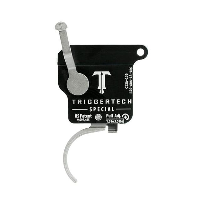 TriggerTech Rem 700 Factory Special Curved SS/Blk Single Stage Trigger R70-SBS-13-TBC