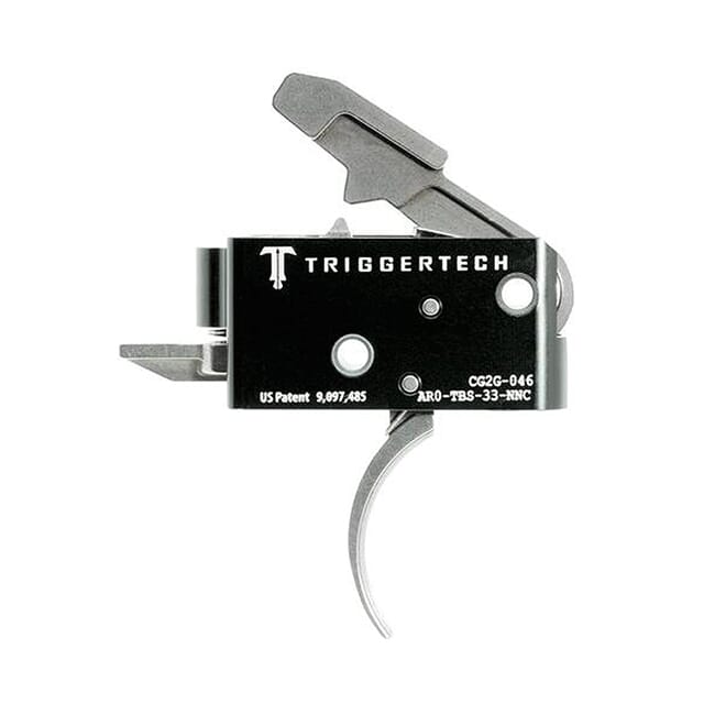TriggerTech AR15 Competitive Curved SS/Blk Two Stage Trigger AR0-TBS-33-NNC